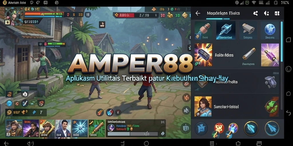 Tampilan antarmuka AMPER88 yang sederhana dan efektif untuk utilitas.