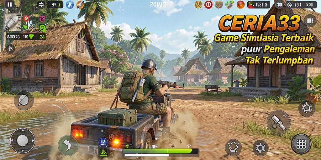 Tampilan menarik dari gameplay CERIA33 yang diisi dengan interaksi simulasi.
