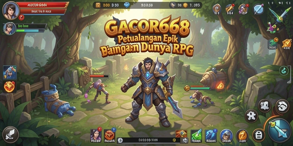Screenshoot permainan GACOR668 yang menampilkan aksi pertempuran RPG yang seru.