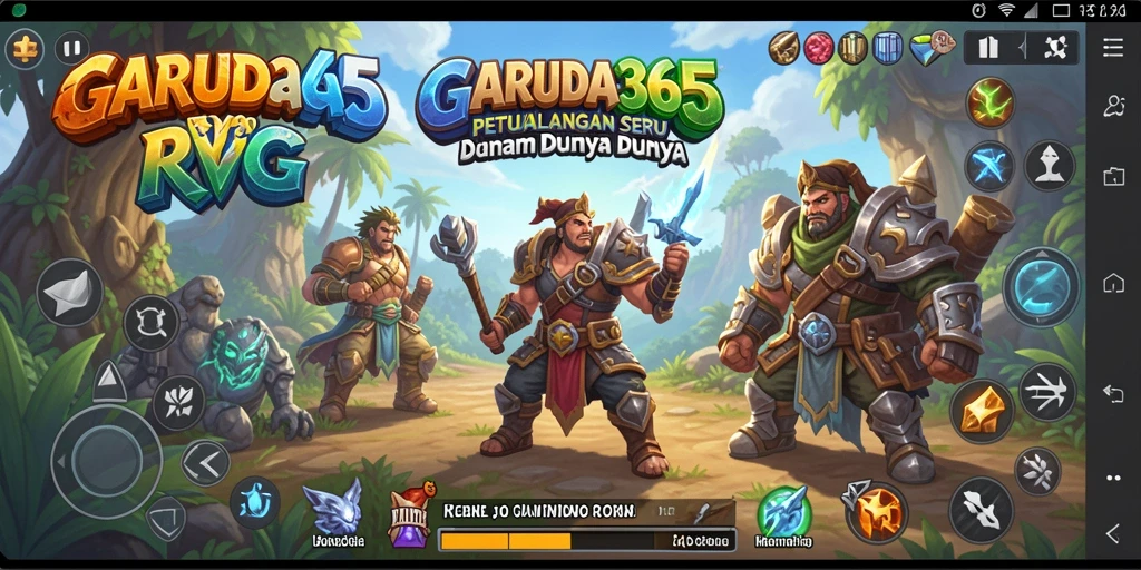 Tampilan gameplay RPG yang menegangkan dan penuh aksi dari GARUDA365.