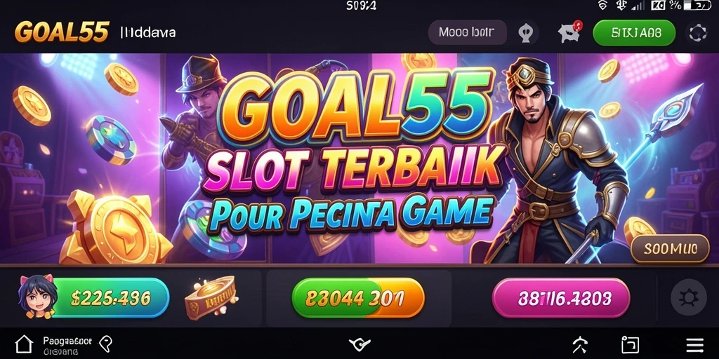 Tampilan menarik dari gameplay Slot di GOAL55.
