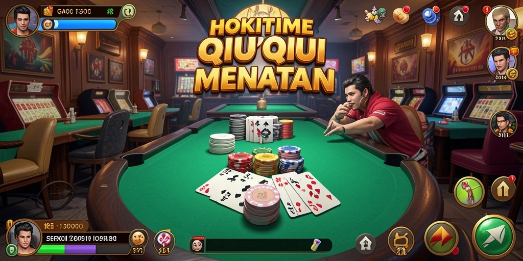 Screenshot HOKITIME menampilkan gameplay penuh aksi QiuQiu.