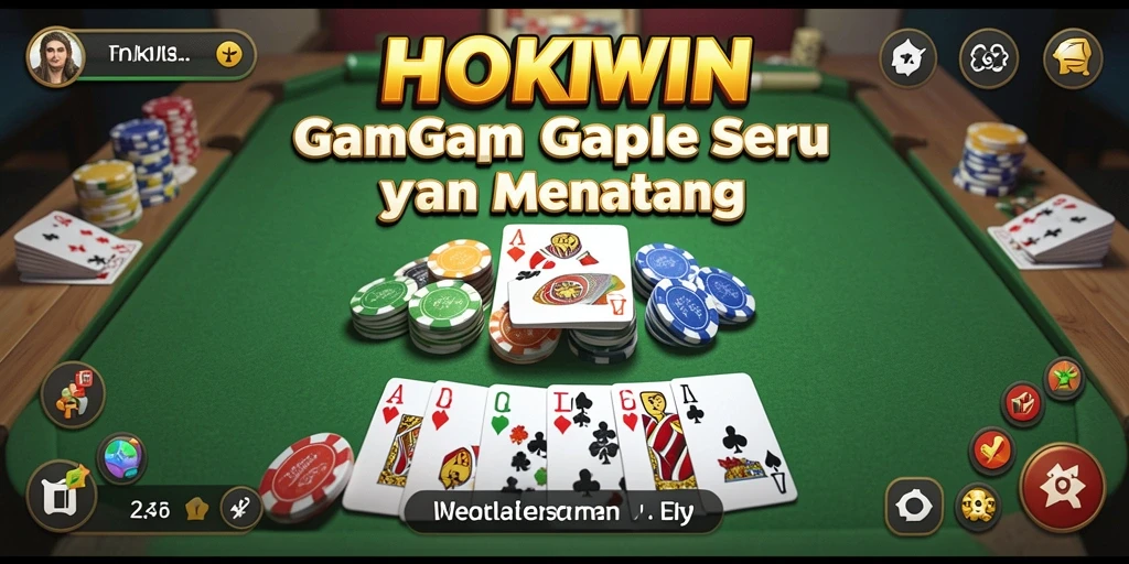 Tangkapan layar gameplay seru HOKIWIN di meja Gaple.