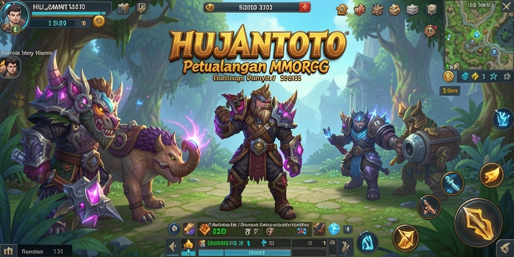 Tampilan gameplay seru dalam dunia HUJANTOTO yang memukau.