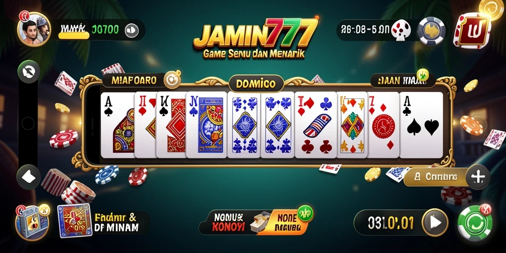 Tampilan gameplay seru di JAMIN777 saat bermain Domino.