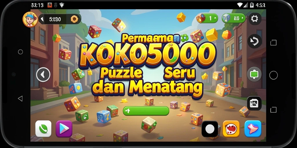 Tampilan gameplay KOKO5000 dengan teka-teki yang menyenangkan dan menantang.