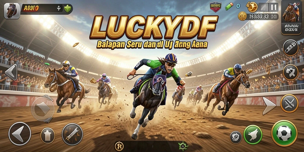 Tampilan gameplay seru yang menampilkan balapan kencang dan mobil menarik.