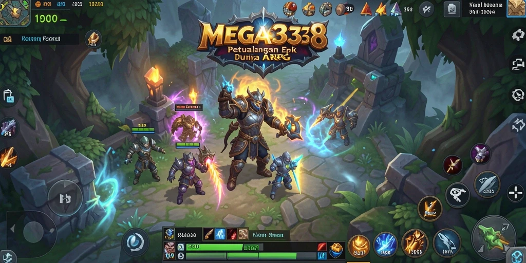 Screenshot gameplay MEGA338 menampilkan aksi pertempuran yang mendebarkan.