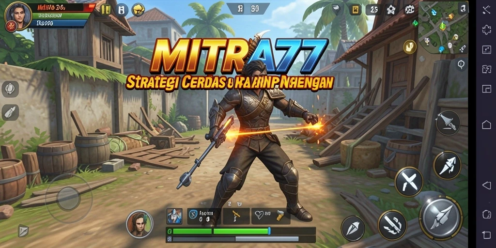 Tampilan menarik dari gameplay strategi MITRA77 yang intens.