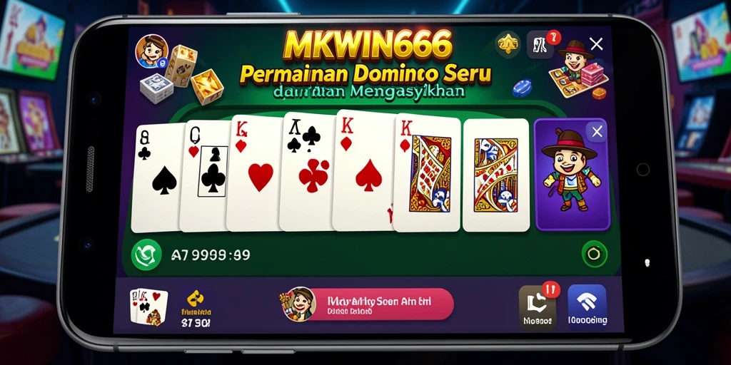 Screenshot gameplay Domino MKWIN666 yang menampilkan suasana kompetitif.