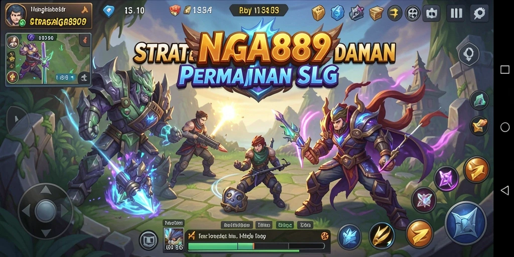 Screenshot utama NAGA889 dengan gameplay SLG yang seru