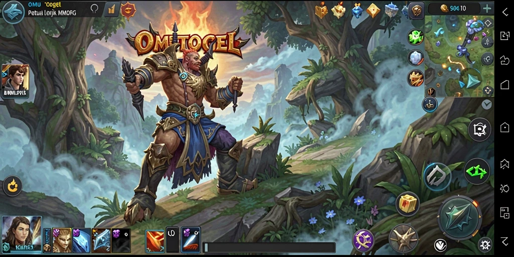 Tampilan gameplay epik dalam OMUTOGEL yang menyajikan petualangan seru.