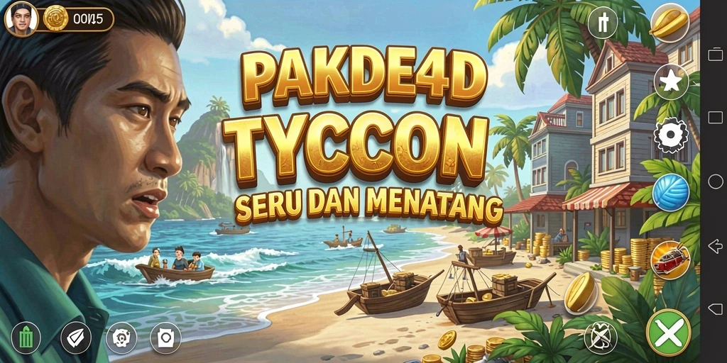 Tampilan gameplay menarik dari PAKDE4D yang menunjukkan pengalaman Tycoon.