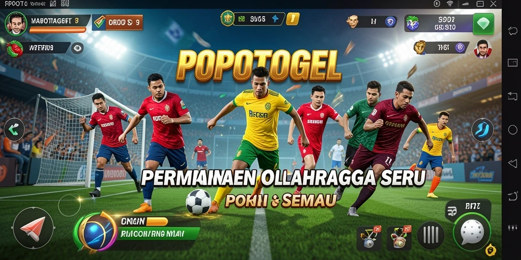 Tangkapan layar utama dari <strong>POPOTOGEL</strong> menunjukkan permainan olahraga yang intens dan kompetitif.