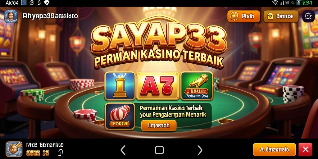 Screenshot SAYAP33 menunjukkan pengalaman bermain Kasino yang seru dan memikat.