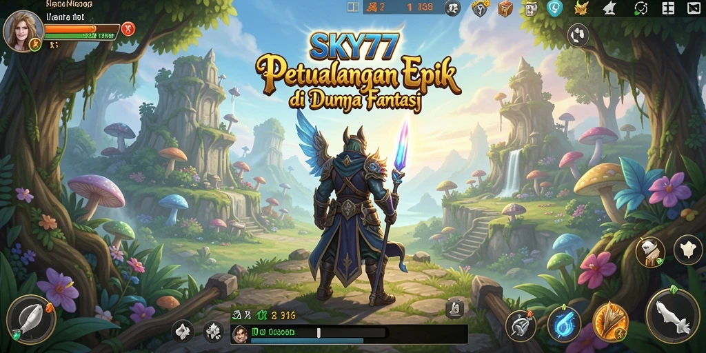 Tampilan menakjubkan dari gameplay petualangan di SKY77.