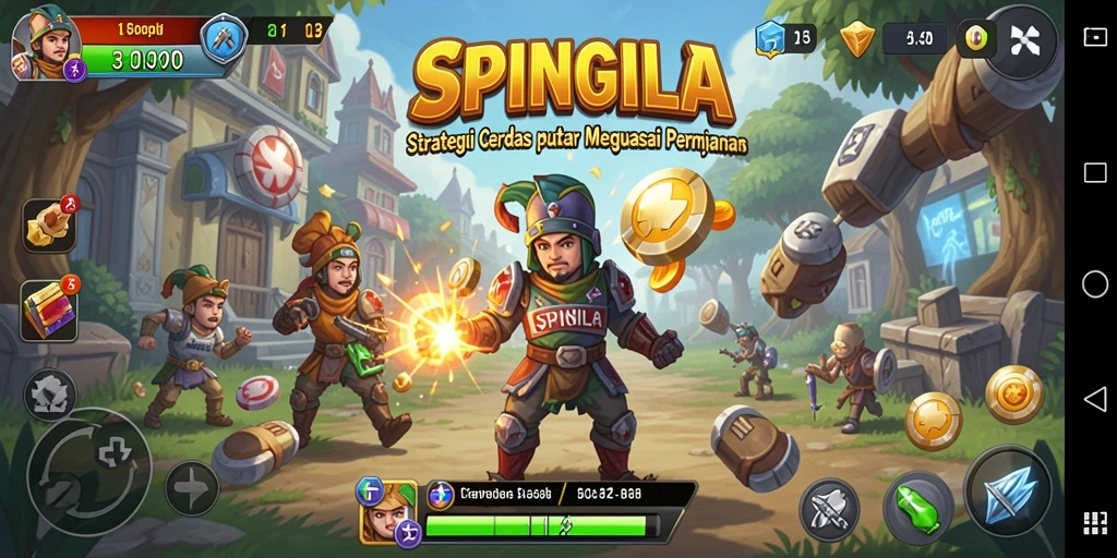 Tampilan gameplay SPINGILA yang menegangkan dan penuh strategi.