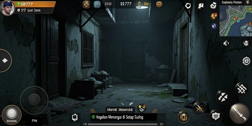 Gameplay menegangkan SR777 dengan suasana mencekam.