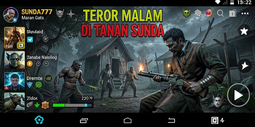 Screenshot SUNDA777 menunjukkan momen menegangkan dalam suasana horror.