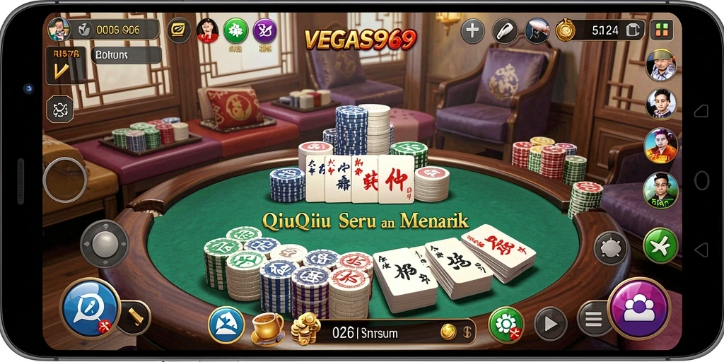Screenshot gameplay QiuQiu yang seru dan interaktif.